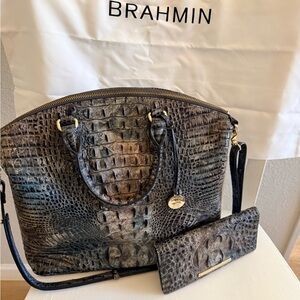 Brahmin Multicolor Embossed Shoulder Bag